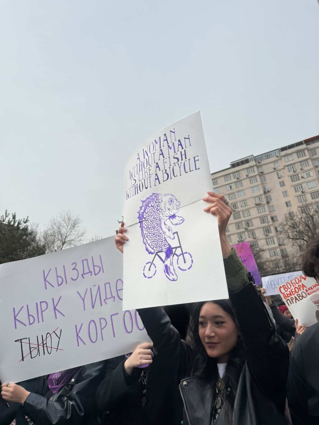 8 March Women’s Rights Rally Takes Place in Bishkek