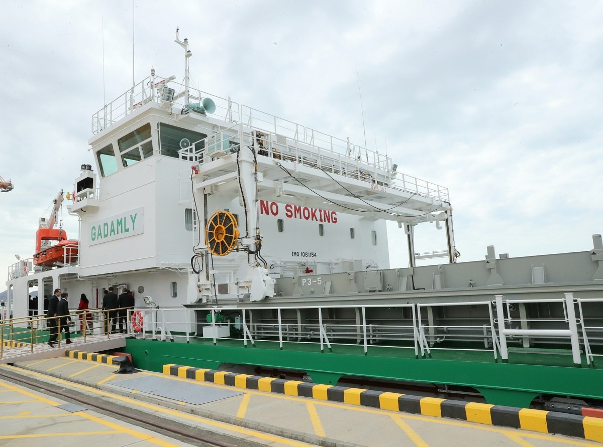Turkmenistan Launches First Locally Built Dry Cargo Vessel