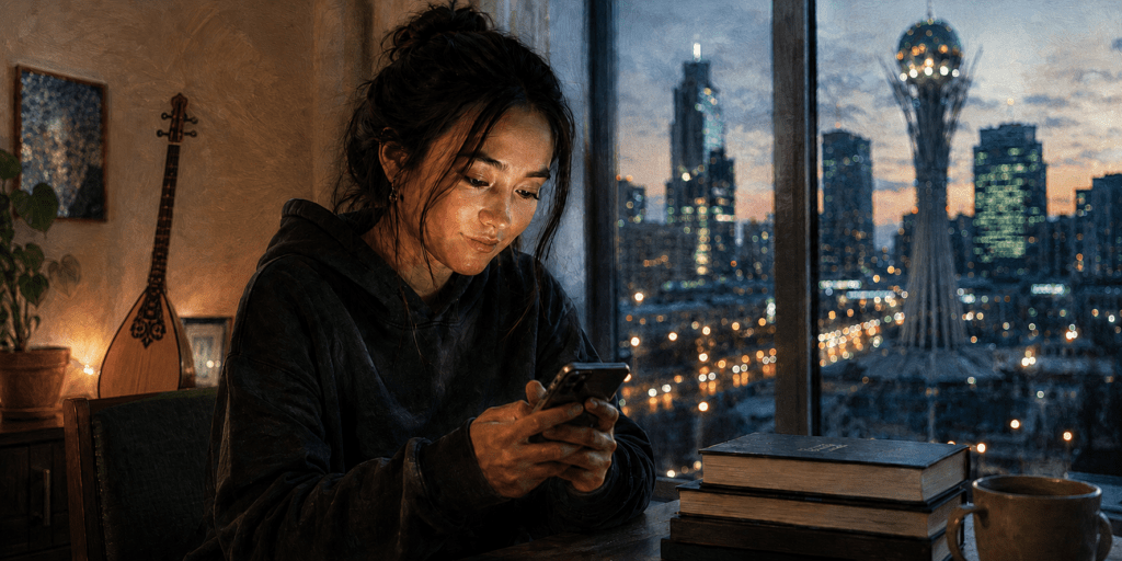 Kazakh language social media